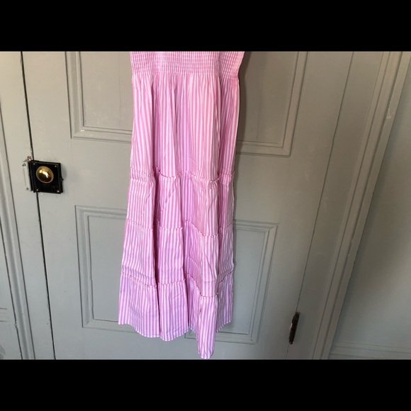 Hill House Home Ellie nap cotton midi cottage core dress bubblegum stripe - Picture 6 of 8